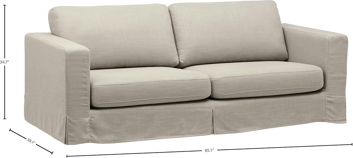 Amazon Com Stone Beam Bryant Modern Sofa Couch With Slipcover