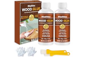 Wadities Wood Glue, 300g (10.6oz) Wood Repair Glue for Furniture Heavy Duty, Strong Bond Waterproof Professional Furniture Repair Glue Dries Clear for Woodworking, Furniture, Crafts
