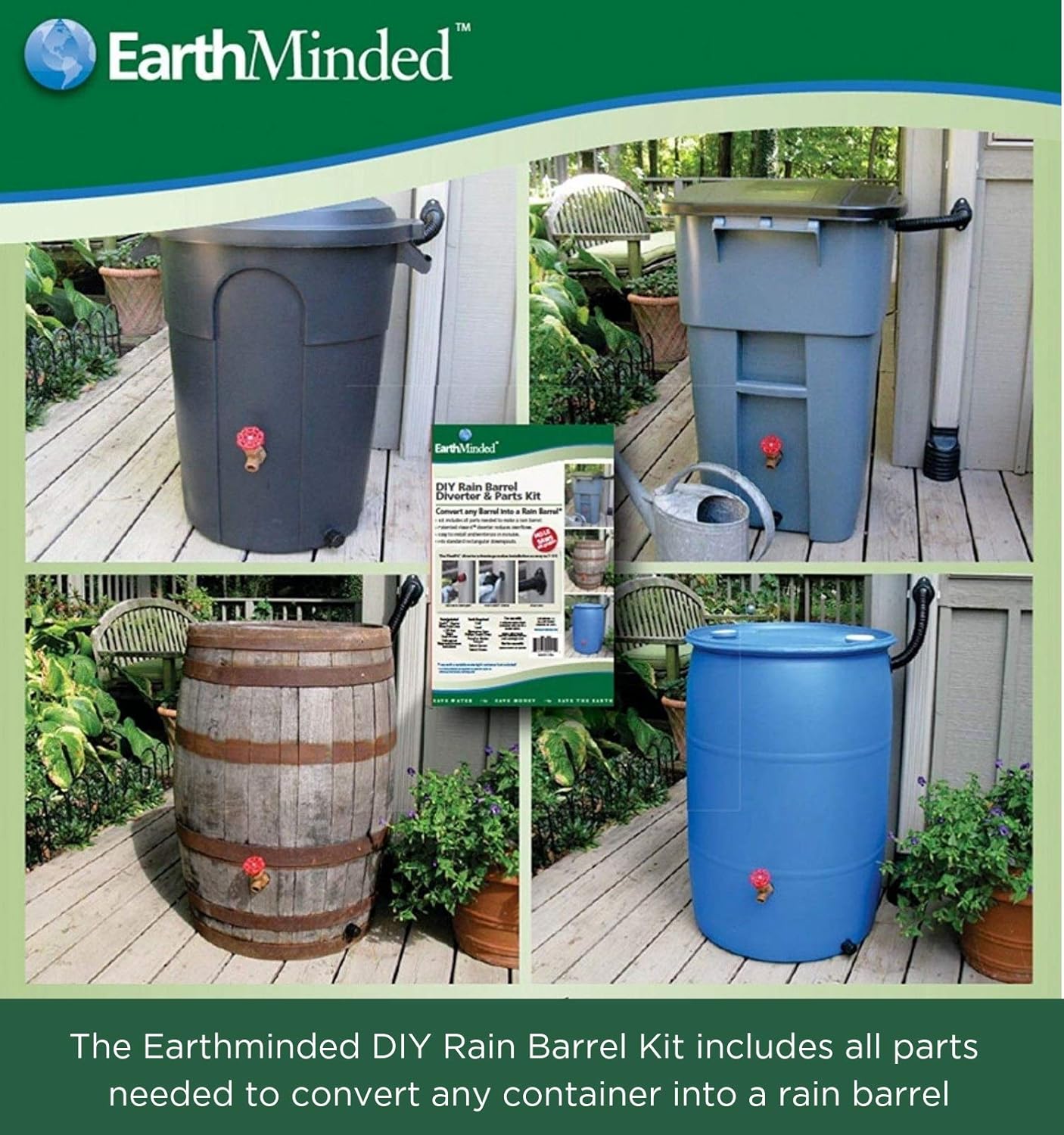 Earthminded Called Diy Rain Barrel Diverter Parts Kit Diy Rain