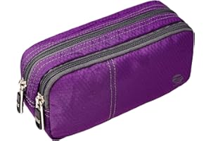 Large Pencil Case Office Supplies - Durable Student Office Pen Holder Organizer Stationary Bag with Double Zippers Multi Big 