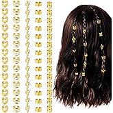 70 Pcs Hair Jewelry For Braids,Gold Hair Cuffs Dreadlock Accessories,Adjustable Hair Rings Braid Decorations For Women (gold)