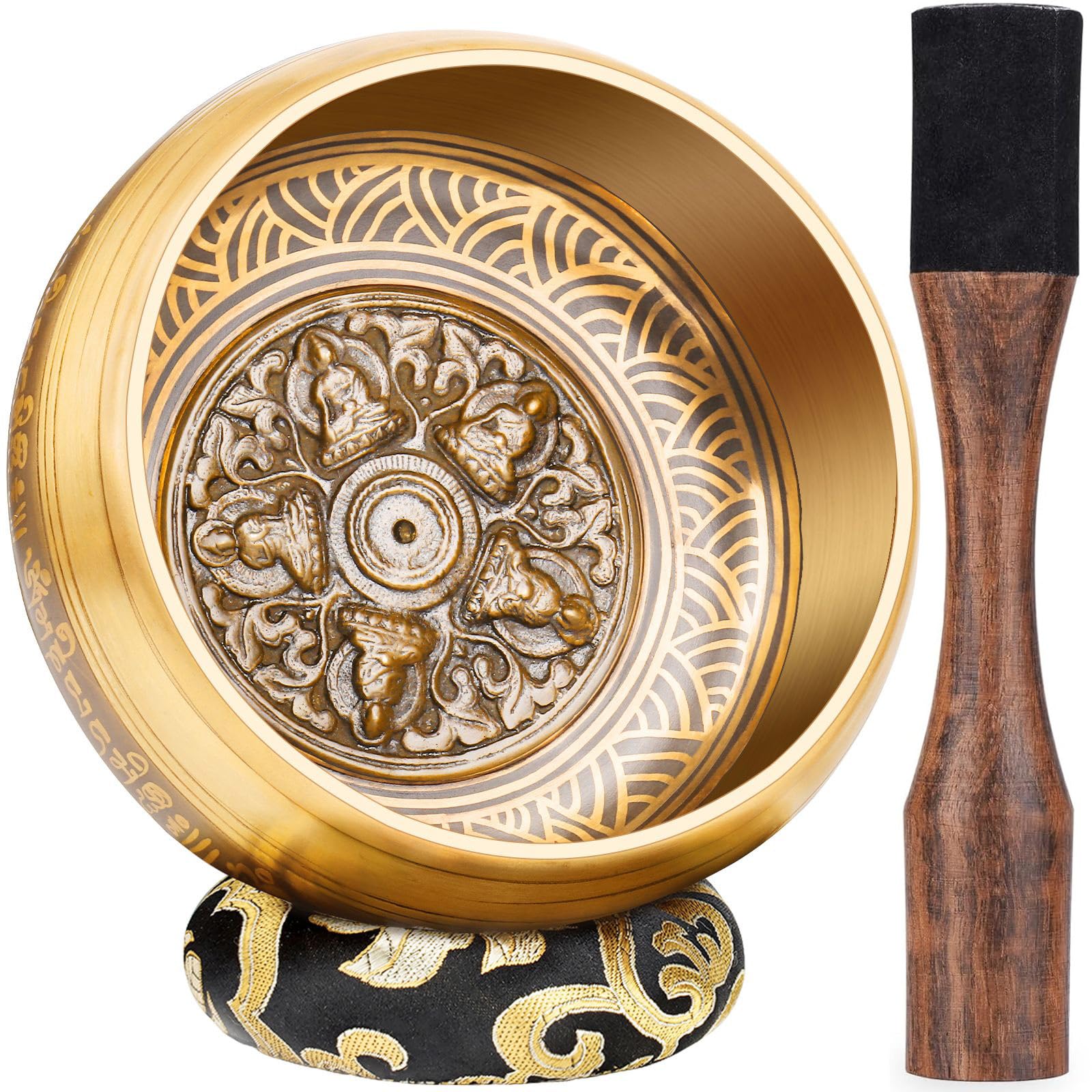 Photo 1 of **MISSING WOODEN STICK*** Tibetan Singing Bowls, Authentic Meditation Sound Bowls Handcrafted in Nepal for Yoga, Chakra Healing, Mindfulness, Self Care Spiritual Gifts for Women