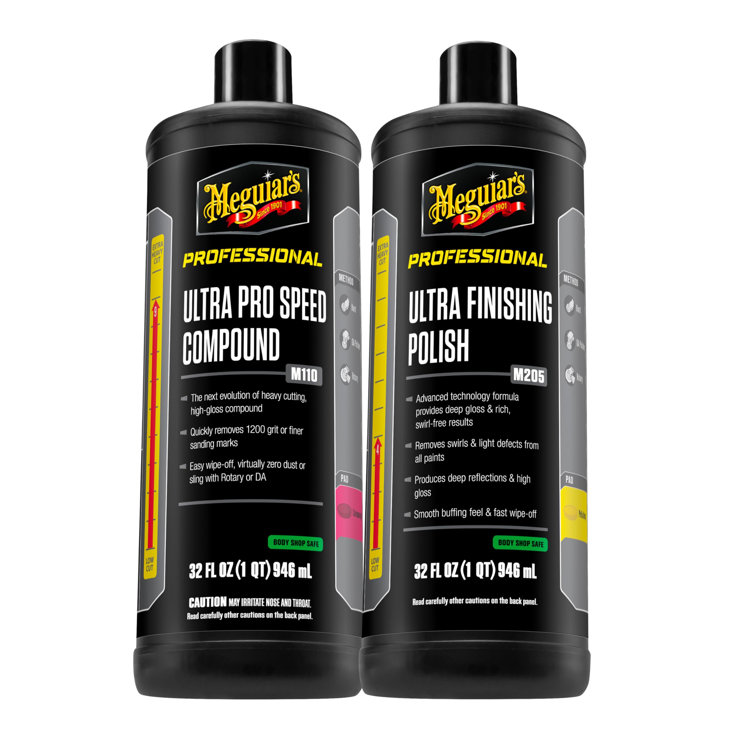 Meguiar's Professional Ultra Pro Finishing Polish M210: Achieve a Mirror-Like Finish on Your Car - Professional Finishing Polish to Remove Swirls, Holograms, and Boost Gloss and Shine 128 Oz, 1 Ga Image