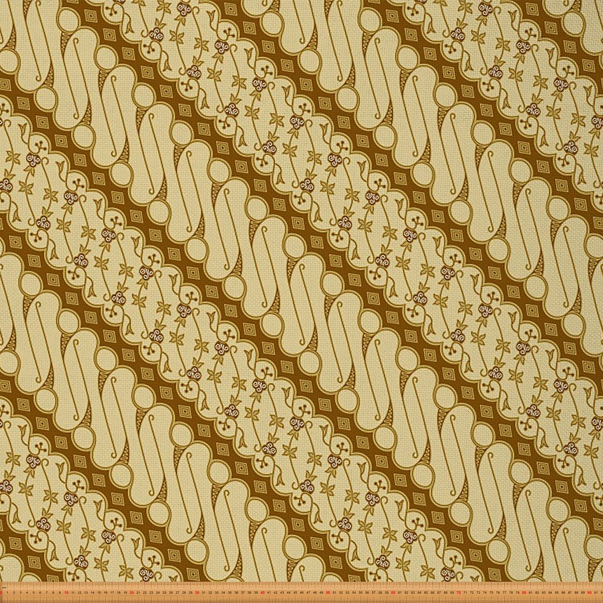 Loussiesd Upholstery Indonesian Culture Fabric for Chairs,Javanese Batik Outdoor Fabric by The Yard,Traditional Exotic Style Fabric for Upholstery and Home DIY Projects,2 Yard,(L184*W150cm) Yellow