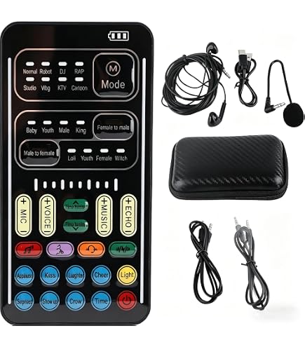 Amazon.com: Portable Voice Changer Sound Card Set (with Headphones
