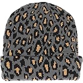 Newfancy Women Men Winter Hats Leopard Print Cuffed Beanie Double Layers Thick Knitted Soft Warm Slouchy Skull Ski Cap