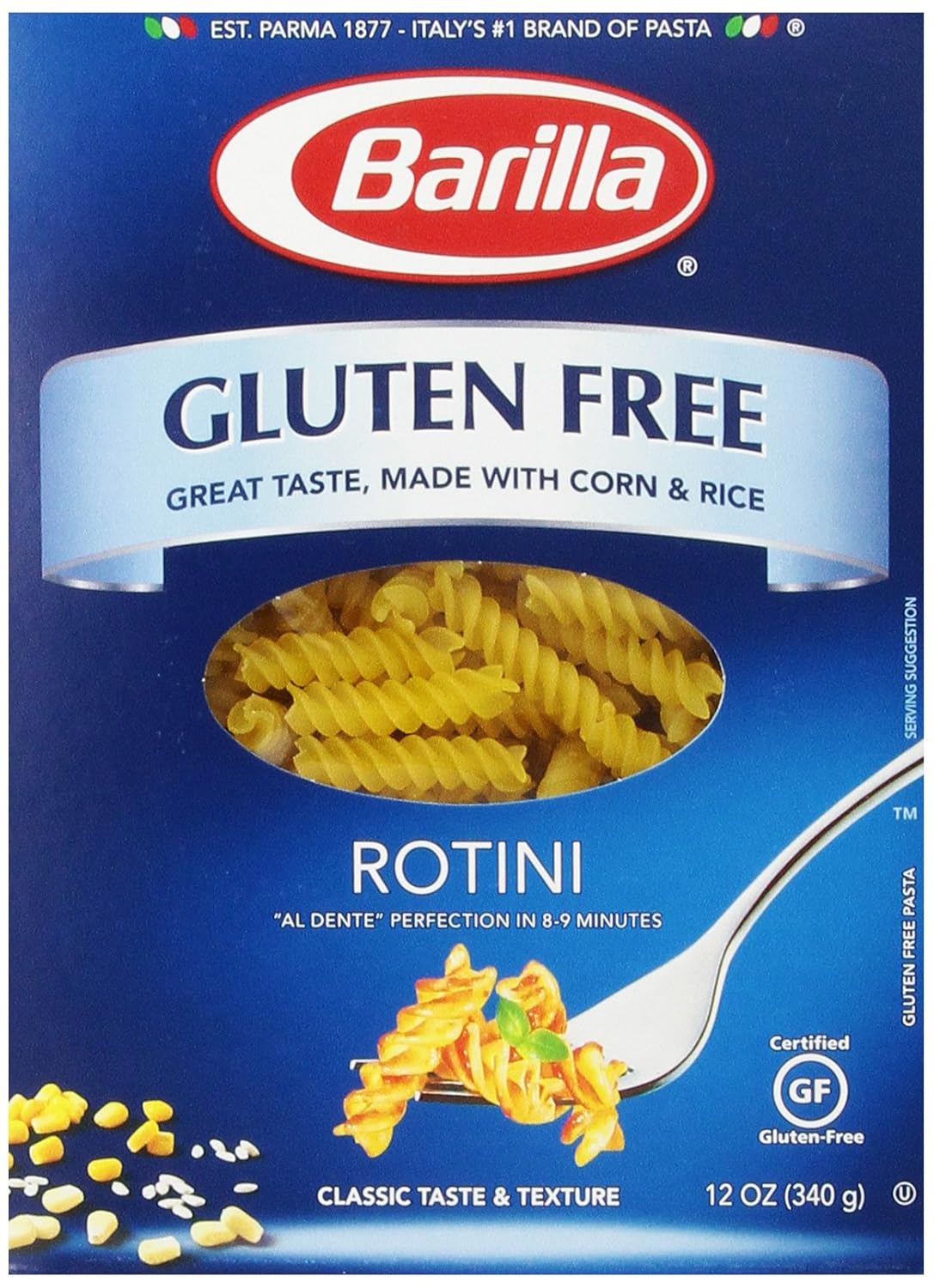 Amazon Com Barilla Gluten Free Pasta Rotini 12 Ounce Pack Of 12 Coffee Grocery Gourmet Food