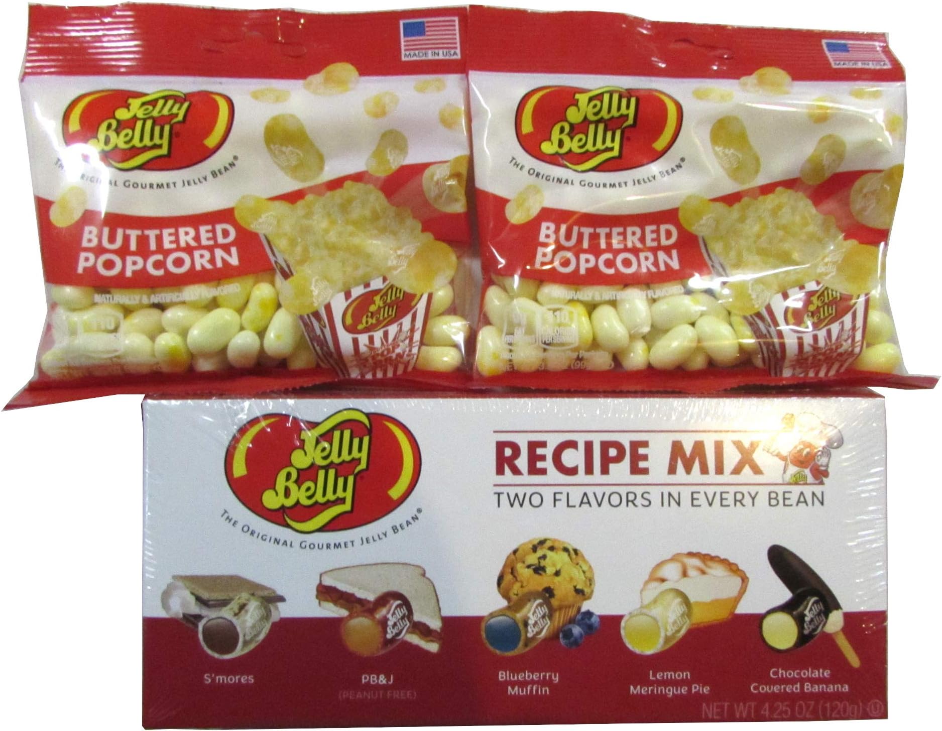Food Mix Bundle Recipe Mix 5-Flavor Gift Box & 2 Buttered Popcorn 3.5oz Bags