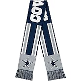 FOCO NFL Unisex-Adult Officially Licensed Team Color Stripe Wordmark Primary Logo Football Neck Warmer Scarf
