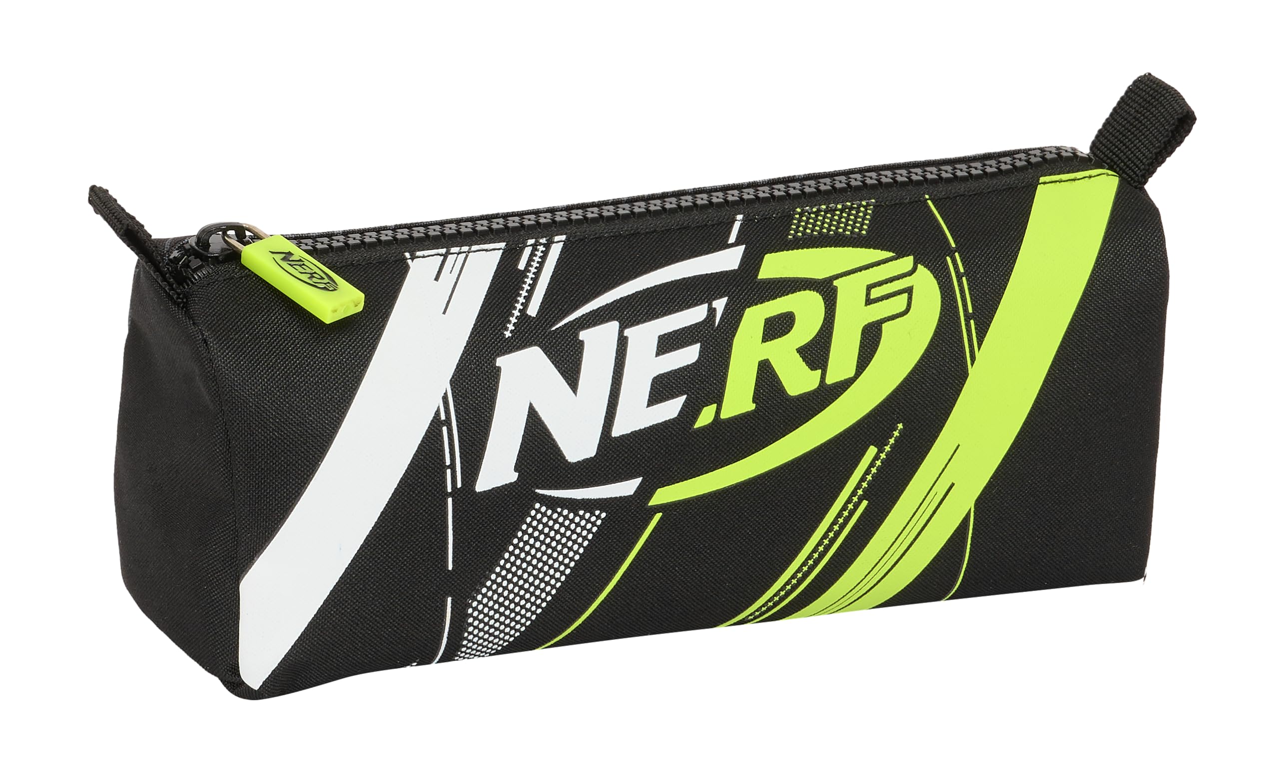 Safta NERF GET Ready – Pencil Case with Zip and Compartment, Children's Pencil Case, Ideal for School Age Children, Comfortable and Versatile, Quality and Resistance, 21 x 7 x 8 cm, Black,