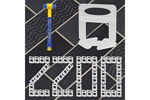 2200 Pcs Tile Leveling System Clips 1/8" (3.0mm) for Ceramic Tile and Stone Installation - DIY Tile Leveler Spacers Kit for P