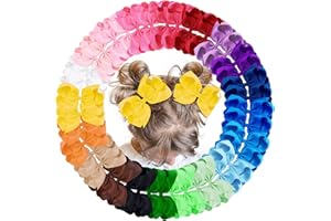 Oaoleer 40Pcs 4.5" Hair Bows Clips Grosgrain Ribbon, Alligator Clips, Barrettes Hair Accessories for Baby Girls Infants Toddlers Kids Teens Children (4.5 Inch, 20 Colors in Pairs)