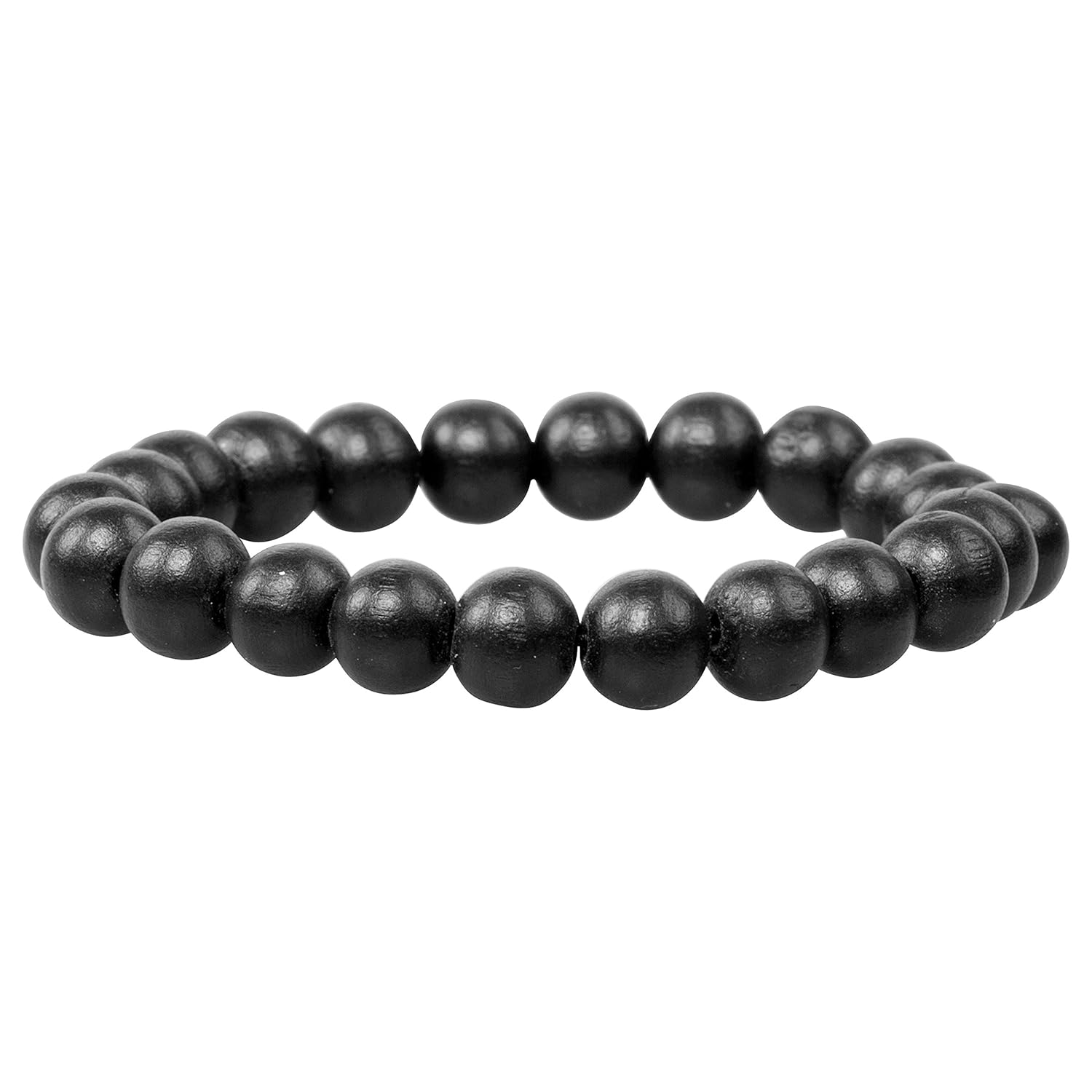 Men's Black Wooden Round Bead Fashion Bracelet 10mm Urban Male Amazon