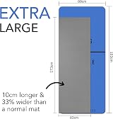 Karma Fitness Large Exercise Mat Extra Wide 80cm x 183cm x 10mm Blue view 4