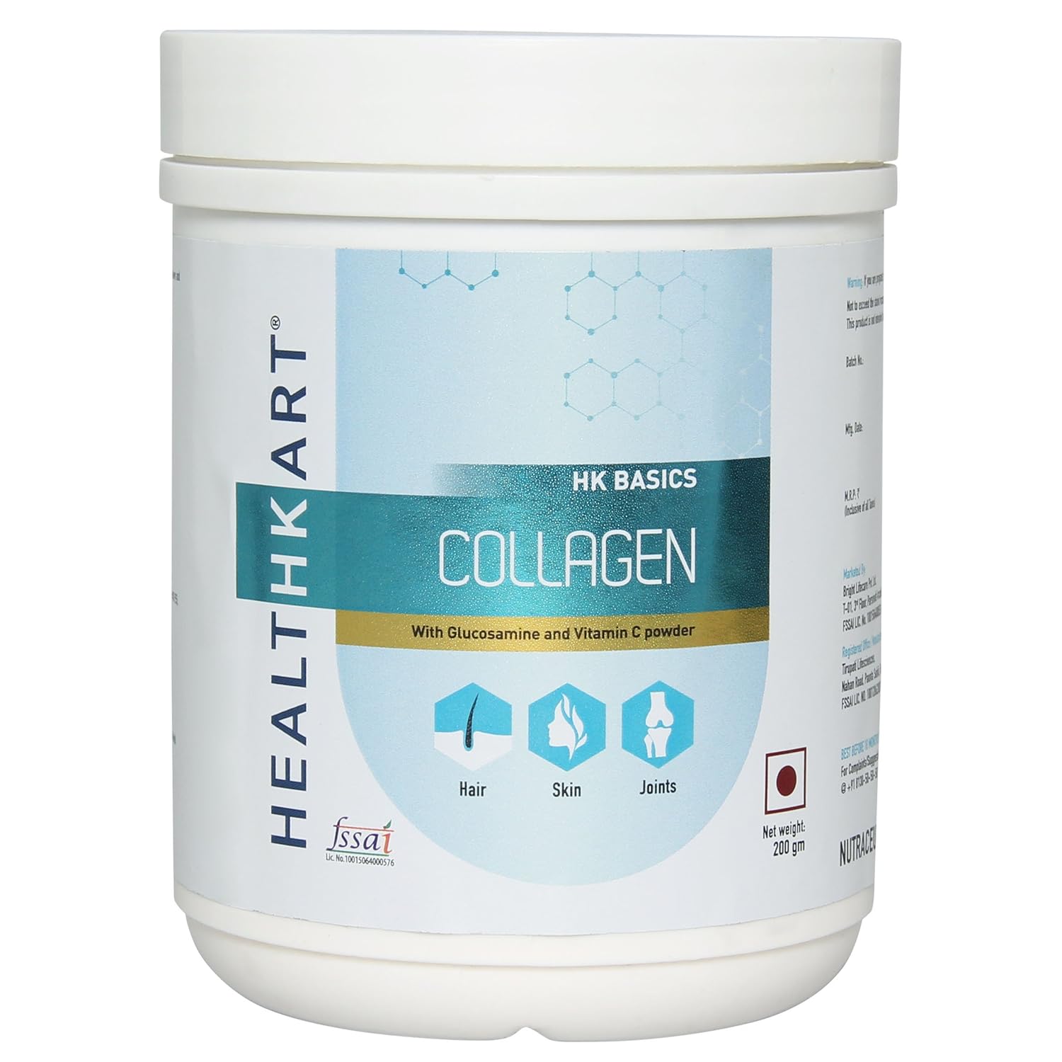 Buy HealthKart Collagen with Hydrolyzed collagen, Glucosamine, Vitamin