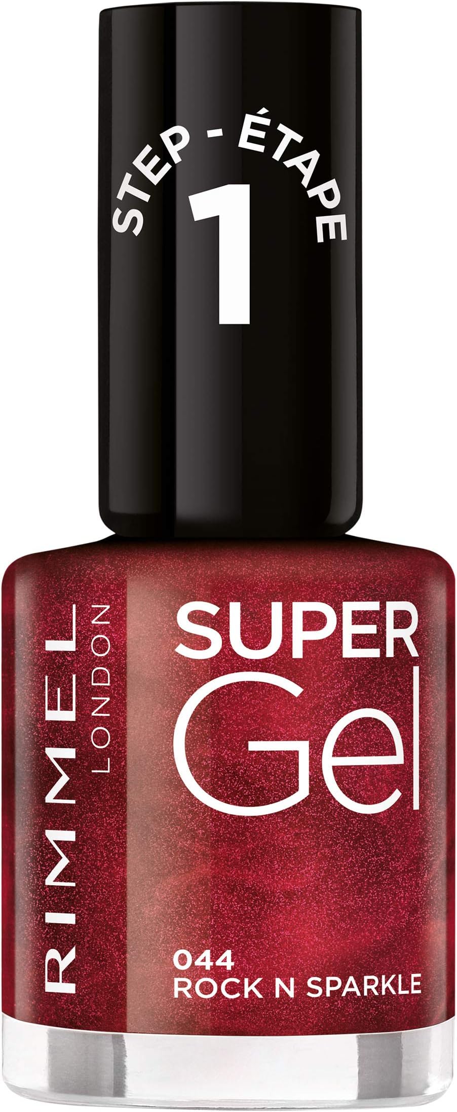 Rimmel Super Gel 44 Rock N Sparkle Nail Polish 12ml Glazed Finish