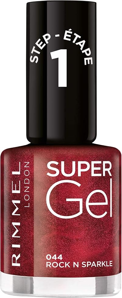 Rimmel Super Gel 44 Rock N Sparkle Nail Polish 12ml Glazed Finish