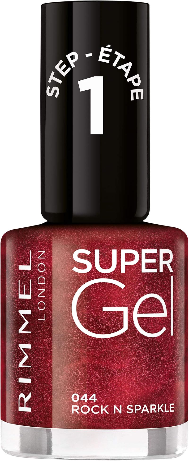 Rimmel Super Gel 44 Rock N Sparkle Nail Polish 12ml Glazed Finish