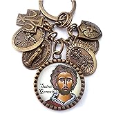 St. Genesius Keychain, Necklace or Clip, Patron Saint, Catholic Confirmation Gift