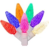 Vickerman 50 Light Multi-Colored C6 LED Set on White Wire