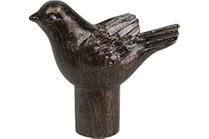Urbanest Bird Lamp Finial, 1 3/4-inch Tall, Antique Bronze