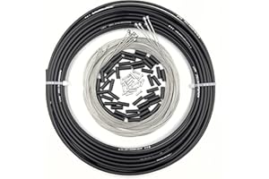 Farbetter Lined Bicycle Bike Derailleur/Shift Cable Housing, 4mm x 50ft, Including 50 PCS Cable End Caps Kit, The Most Truste