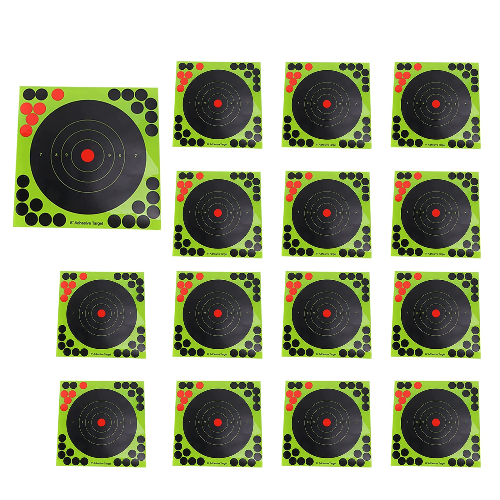 iyunmaen 15 Pcs Shooting Targets Fluorescent Target Sticker Conspicuous Shot Paper for Indoors or Outdoors Short Range or Long Range