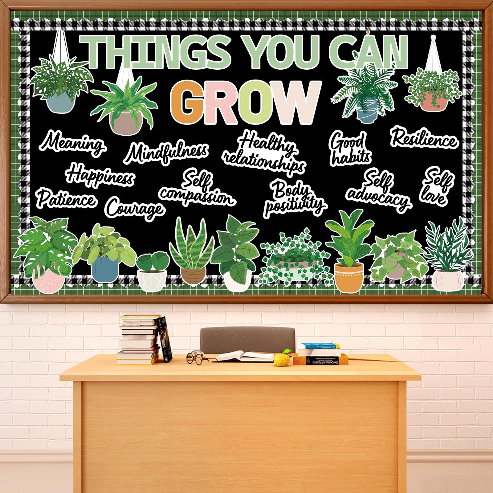 Photo 1 of Plant Bulletin Board Set Plant Classroom Decor Greenery Motivational Bulletin Board Decorations Things You Can Grow Positive Eucalyptus Cutouts for Back to School Wall Door Decor Teacher Supplies