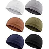 Syhood 6 Pieces Men Skull Caps Cotton Beanies Sleep Hats Multifunctional Helmet Liner Cap for Men and Women