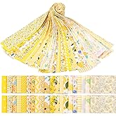 40Pcs Jelly Roll Fabric Strips, 2.5 x 39 Inch Cotton Pre Cut Quilting Strip for Quilting, Crafting, and Sewing, 20 Assorted F