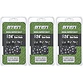 8TEN Full Chisel Skip Tooth Chainsaw Chain 24 Inch .050 3/8 84DL For Husqvarna 455 Rancher Echo CS-590 Stihl (3 Pack)