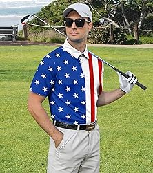 uideazone Mens USA Polo Shirts American Patriotic