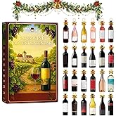 Wine Advent Calendar 2025,Liquor Advent Calendar 2025 Adult,24 Mini Bottles of Red & White Wine Christmas Advent Calendars, G