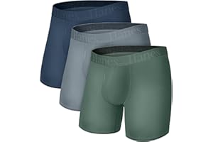 Hanes Originals Supersoft Boxer Briefs, Viscose from Bamboo Men's Underwear, Solids & Prints, 3-Pack