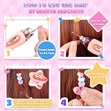 Flnlano Girls Hair Braiding Kit Princess Toy 5-12 Years Old Beads Stamper view 3