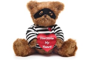 BEARINGTON COLLECTION Bearington Lawless Lover The Valentine's Day Teddy Bear, 10 Inch Valentine's Day Stuffed Animal, Ideal for Valentine's Gift Teddy Bear for Kids & Girlfriends