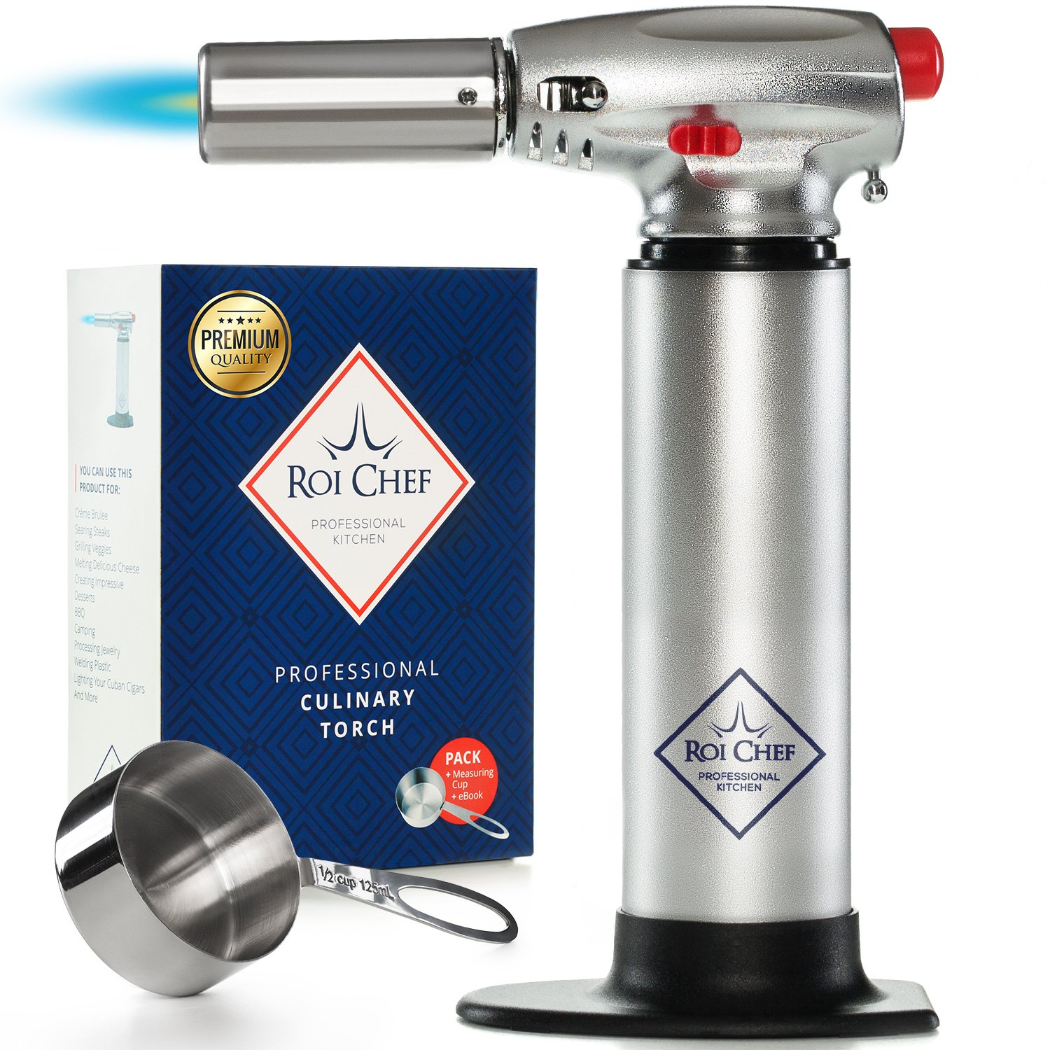 Culinary Butane Torch Lighter Blow Refillable Lighters For Crème