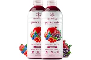 Smartfruit Superfruit All-Stars + Energy – 100% Real Fruit Purée with Blueberry, Pomegranate, Acai & Goji Berries – Great for Smoothies, Juice, Yogurt, Cocktails, Teas & More – 2-Pk, 48oz Each