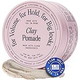 Firsthand Supply Hair Clay Pomade for Men & Women – Matte Clay Finish & Extra Strong Hold – Non-Greasy, Water-Based Organic Pomade – Easy to Restyle – Ideal for Short to Medium Hair Length – 3oz