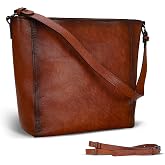 Iswee Genuine Leather Purses for Women Shoulder Handbags Designer Hobo Crossbody Purse Top Handle Purse
