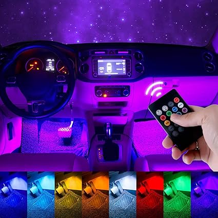 sanwan 4 tiras de luces led para coche