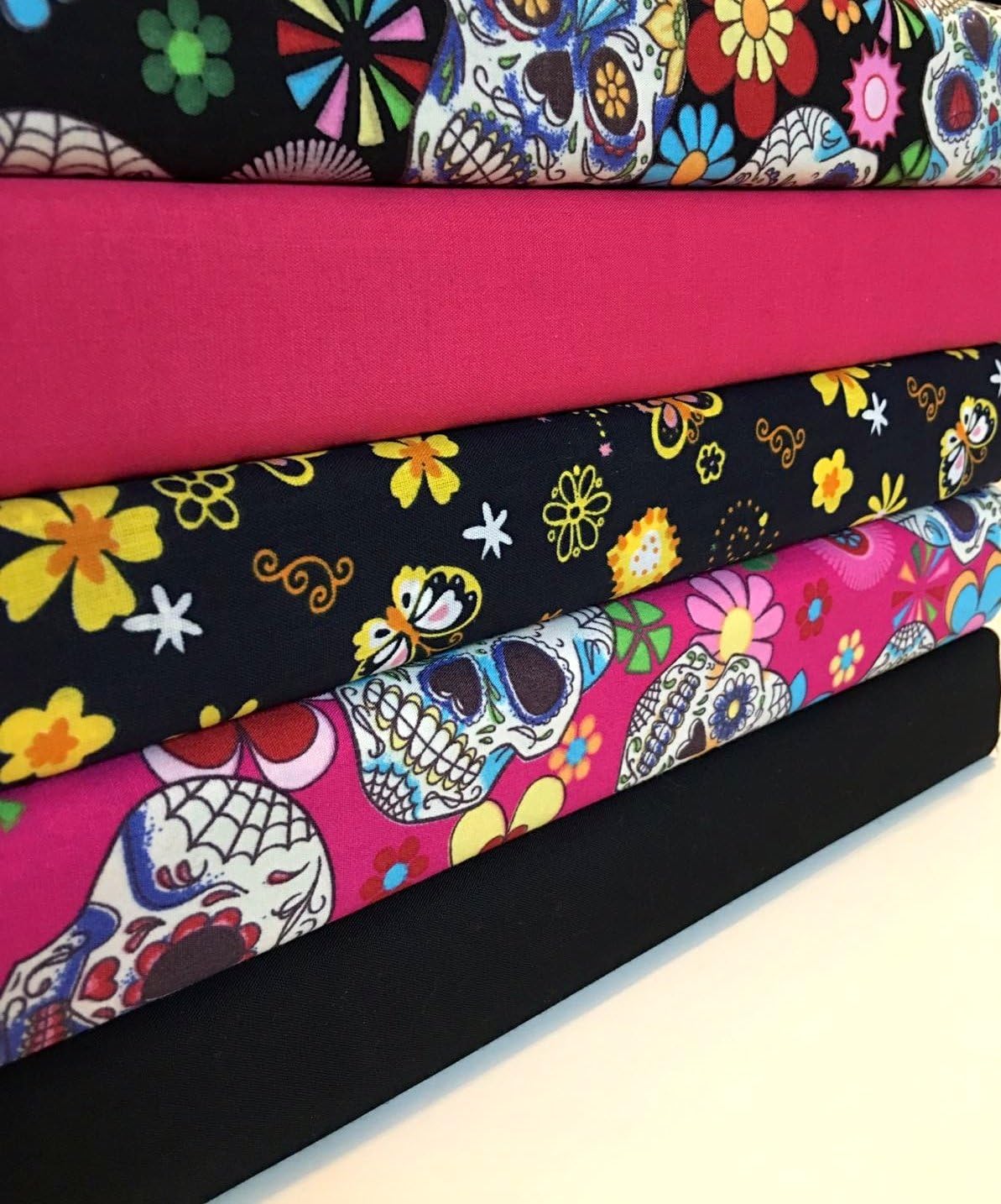 100% Cotton Retro Skulls Fat Quarter Bundle by Simply Sew Crafty™