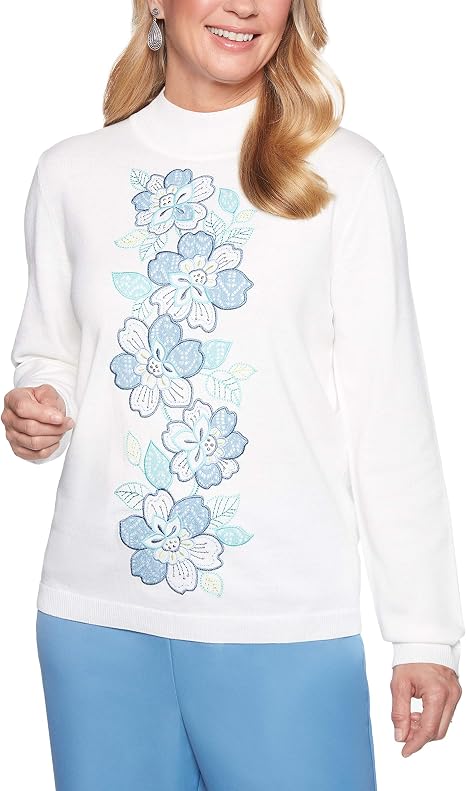 alfred dunner floral sweater