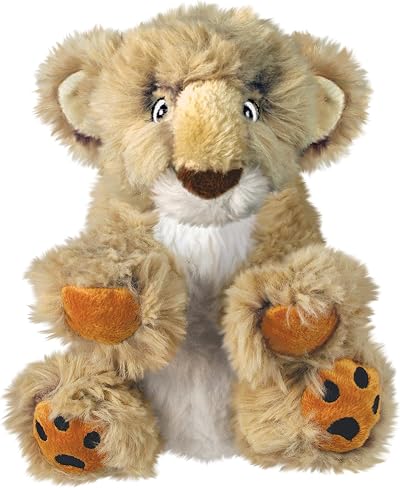 KONG Comfort Kiddos Lion Plush Dog Toy with Removable Squeaker for Large Dogs