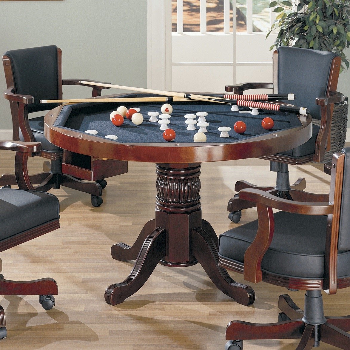 Coaster Home Furnishings Mitchell 3in1 Game Table Merlot (100201
