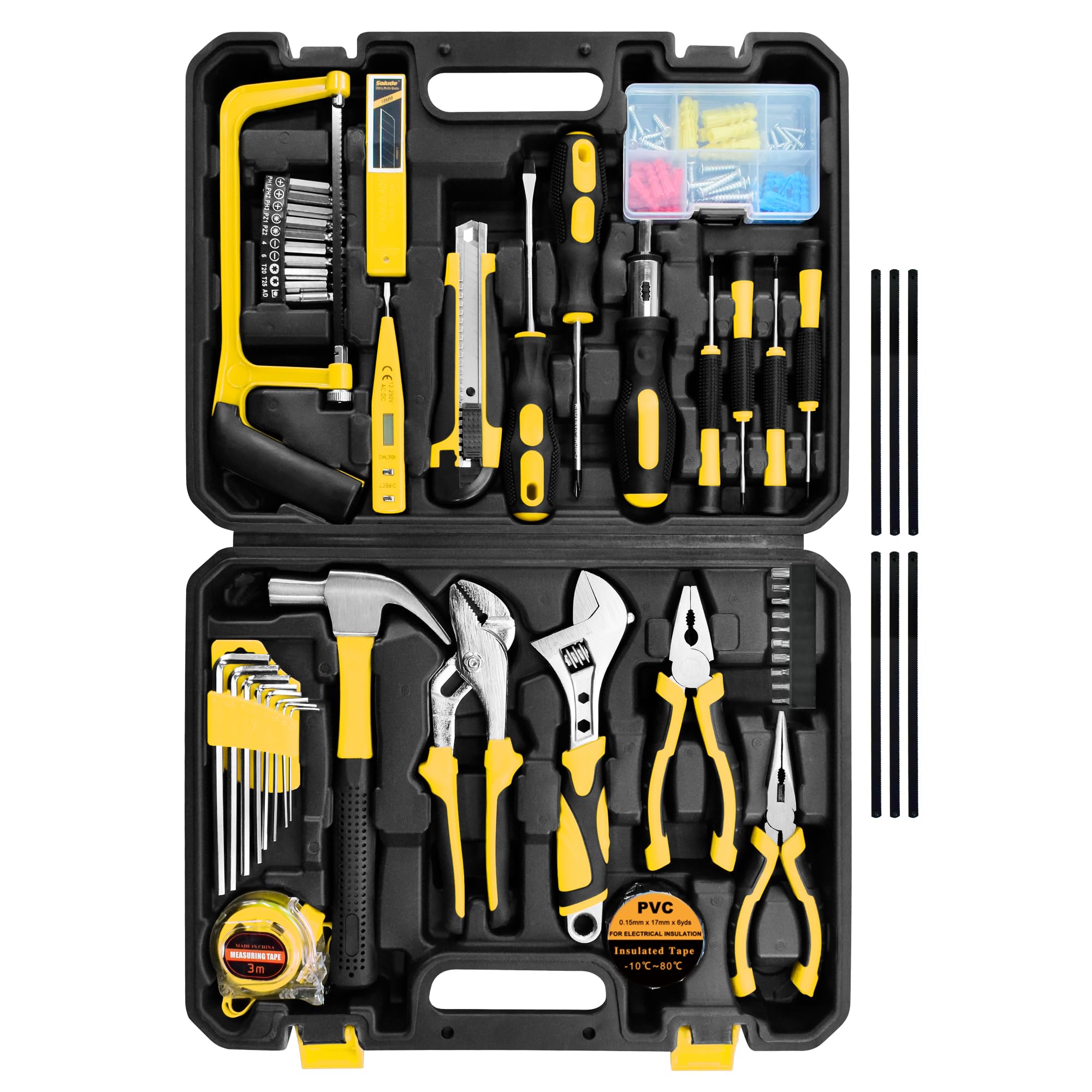 Photo 1 of SOLUDE Tool Set,148-Piece Home Repair Tool Kit for Men Women College Students,Household Basic Hand Tool Sets with Case for Home Maintenance,Dorm Essentials,Auto Repair & DIY Projects