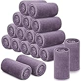 18 Pieces Throw Blankets Bulk 50 x 60 Inch Soft Warm Lightweight Fleece Flannel Blankets Bulk for Homeless Cold Weather Wedding Guests Gifts Home Couch Sofa Bed(Purple)