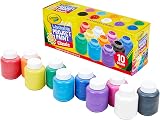 Crayola Washable Kids Paint Set 10 Ct Non-Toxic 2 oz Bottles Bright Colors view 5