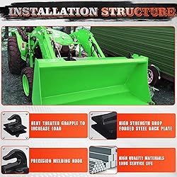 AMBULL 2 Pack 3/8" Tractor Bucket Grab Hook Grade