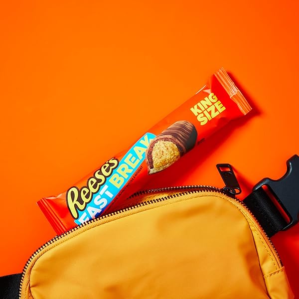REESE’S FAST BREAK CHOCOLATE, PEANUT BUTTER AND NOUGAT KING SIZE, CANDY BARS, 3.5 OZ (18 COUNT)